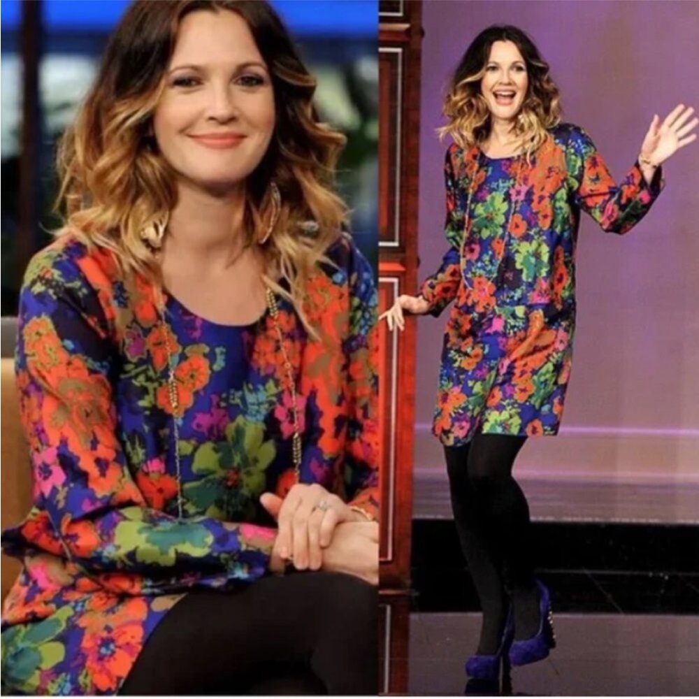 Jcrew as seen on Drew Barrymore Floral Multicolor Women's Shift dress